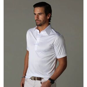 NWOT! Collars & Co. The Original Dress White Collar Polo™. Men’s Small